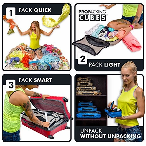 PRO Packing Cubes for Travel - Luggage Organizer Bags, Accessories - Ultralight