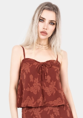 Prosperity Floral Frill Neck Cami Top Tops Womens - women's blouses clearance