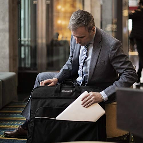 Prottoni 44-inch Garment Bag for Travel  Water-Resistant Carry-On Suit Carrier