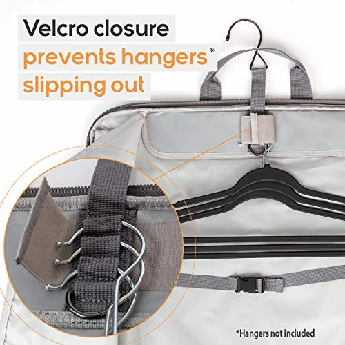 Prottoni 44-Inch Suit Carrier For Travel - Garment Suitcase With Toiletry Bag (Black   Clear Toiletry Bag, 44")
