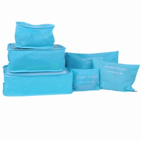 Puimentiua 6Pcs/set Travel Organizer Make Up Functional Bag Clothing Luggage Packing Cubes Travel