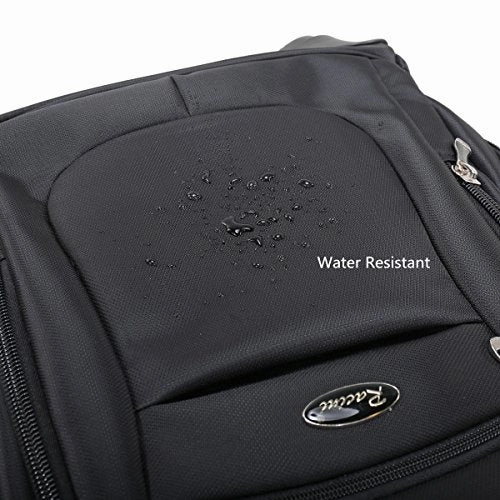 Racini Nylon Waterproof Rolling Backpack, Freewheel Travel School Wheeled Backpack, Carry-On