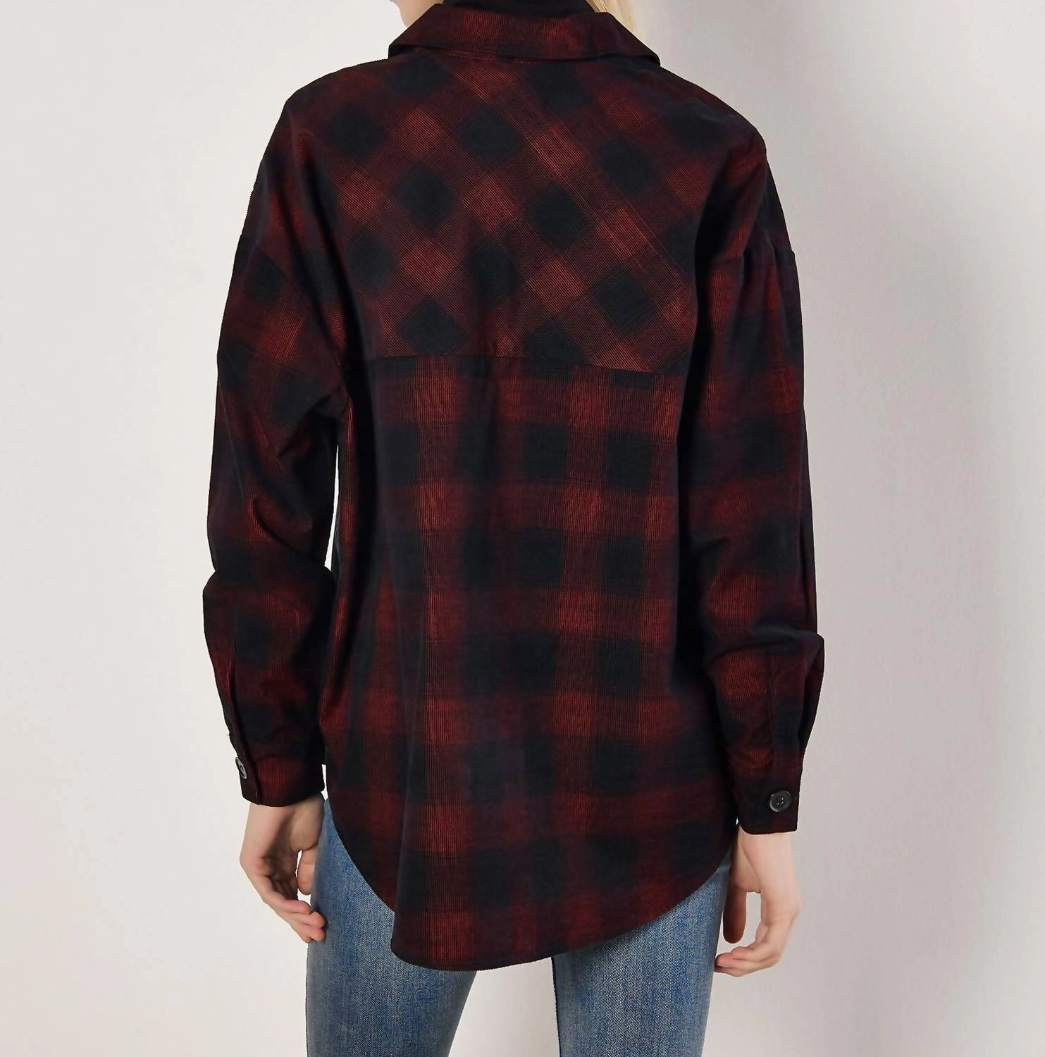 Red Check Corduroy Shirt