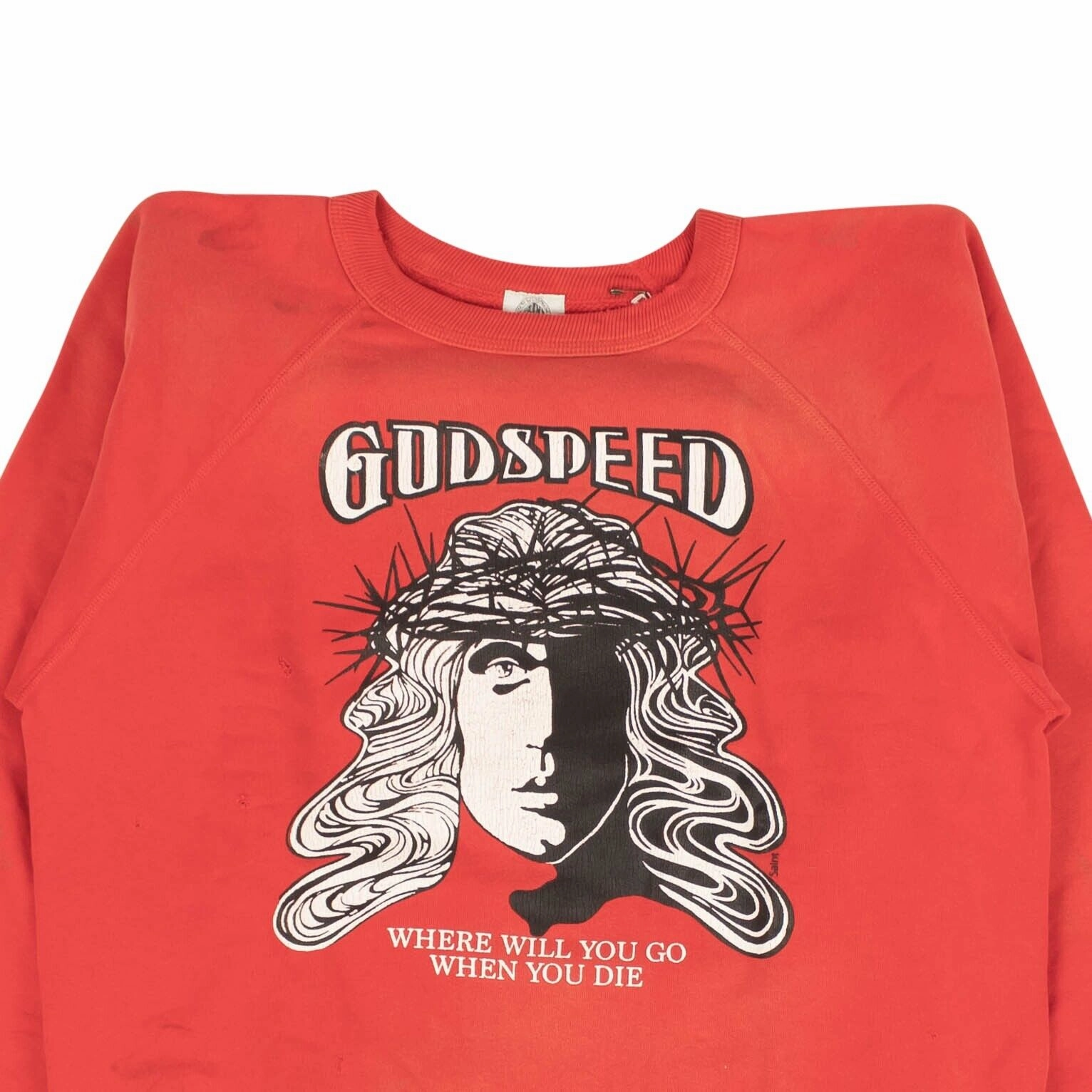 Red Godspeed Raglan Crewneck Sweatshirt