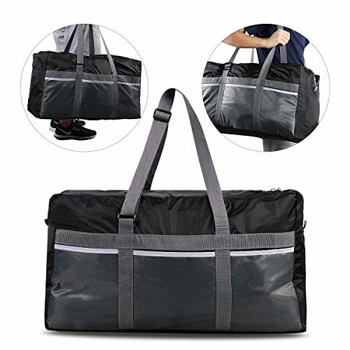 REDCAMP 75L Foldable Duffel Bag Large Size Lightweight & Multifunction, 25" Water Resistant Travel Duffle Bag for Men Women, Black