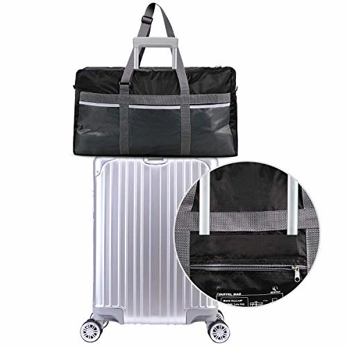 REDCAMP 75L Foldable Duffel Bag Large Size Lightweight & Multifunction, 25" Water Resistant Travel Duffle Bag for Men Women, Black