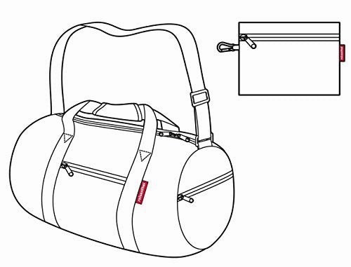 reisenthel Mini Maxi Dufflebag, Foldable Overnight Duffel and Sports Bag with Built-in Carrying Pouch, Indigo