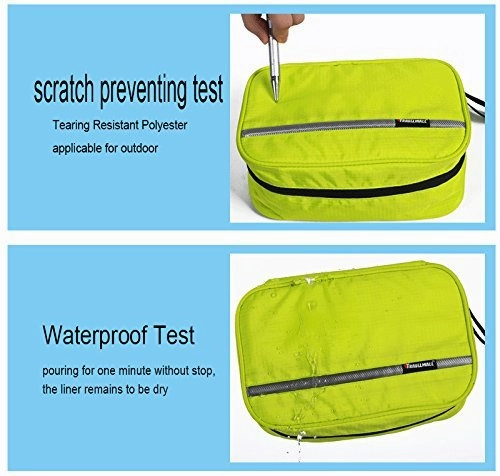 Relavel Travel Toiletry Bag Business Toiletries Bag for Men Shaving Kit Waterproof Compact Hanging Travel Cosmetic Pouch Case for Women Black