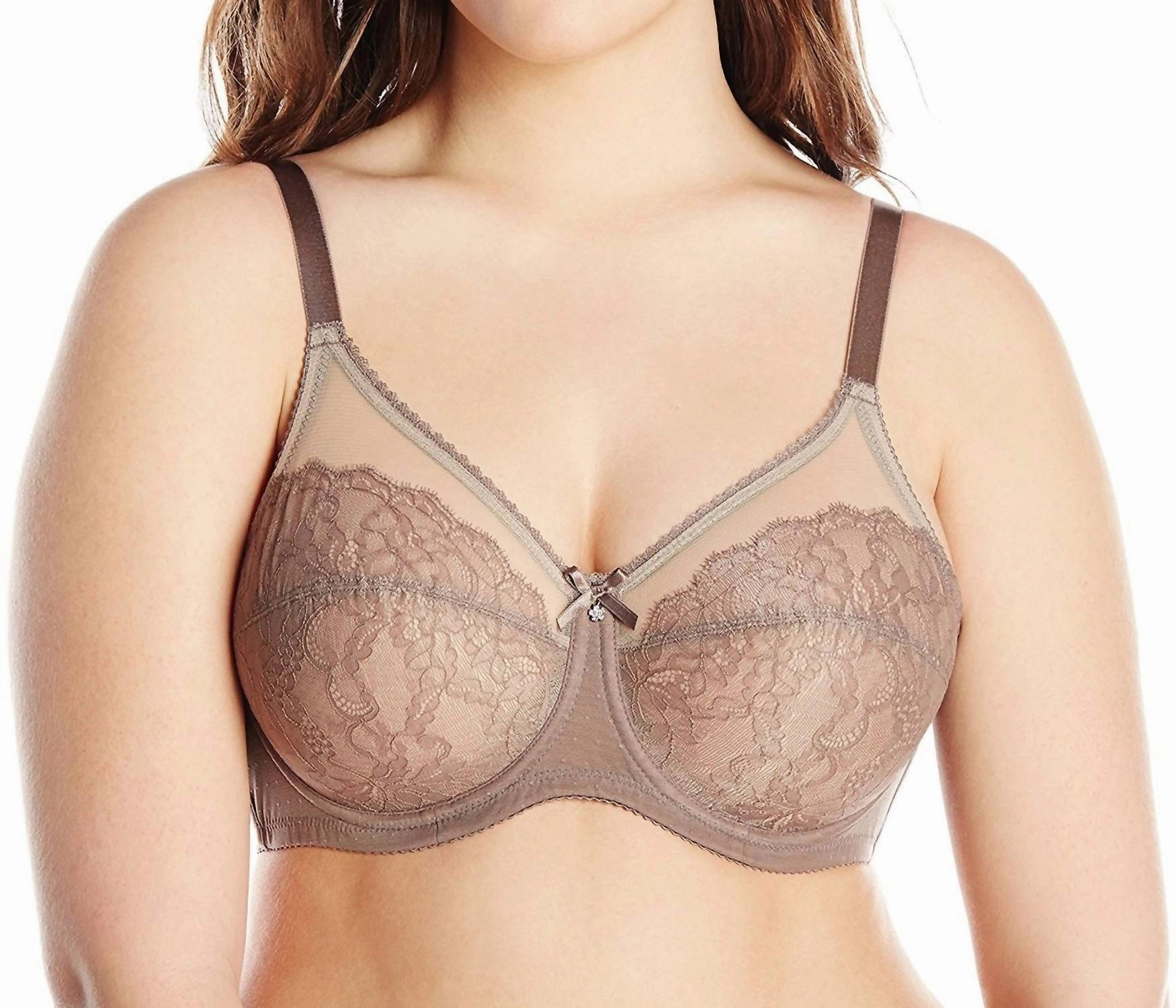 Retro Chic Full Figure Underwire Bra In Toast