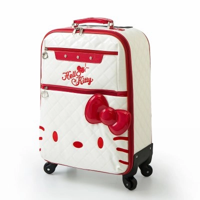 Retro Pu Leather Trave Luggage Bags On Universal Wheels,High Quality Female Hello Kitty Fashion
