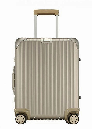 Rimowa Topas Titanium Carry On Luggage 20 Inch Cabin Multiwheel 32L Suitcase Light Bronze