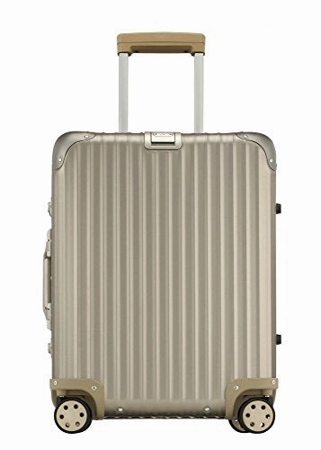 Rimowa Topas Titanium Carry on Luggage 20 Inch Cabin Multiwheel 32L Suitcase Light Bronze