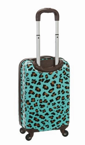 Rockland 20 Inch Carry On Skin, Blue Leopard, One Size