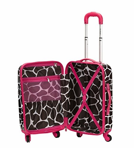 Rockland 20 Inch Carry On Skin, Pink Giraffe, One Size