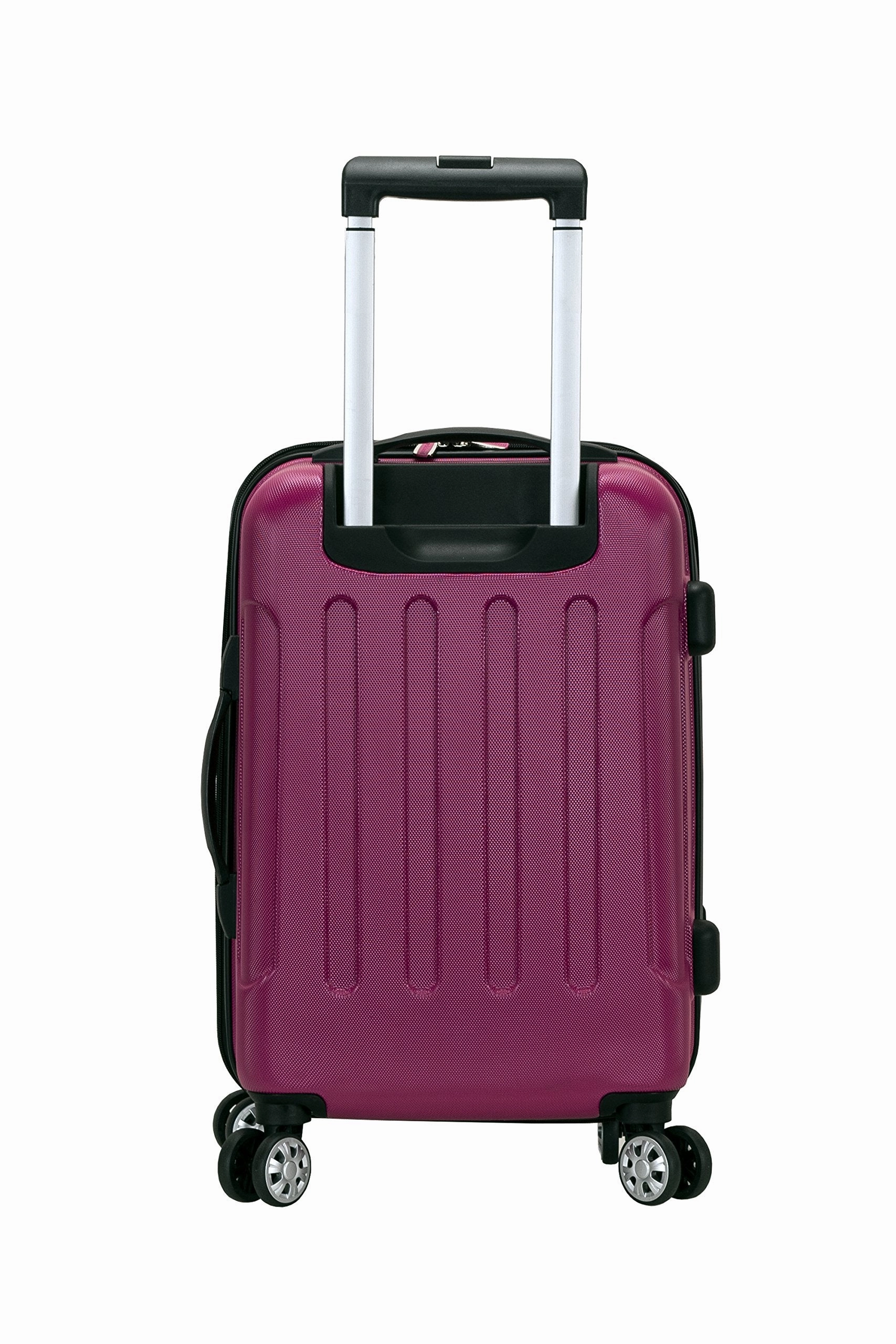 Rockland 20" Expandable Carry On, Spinner Luggage, Magenta
