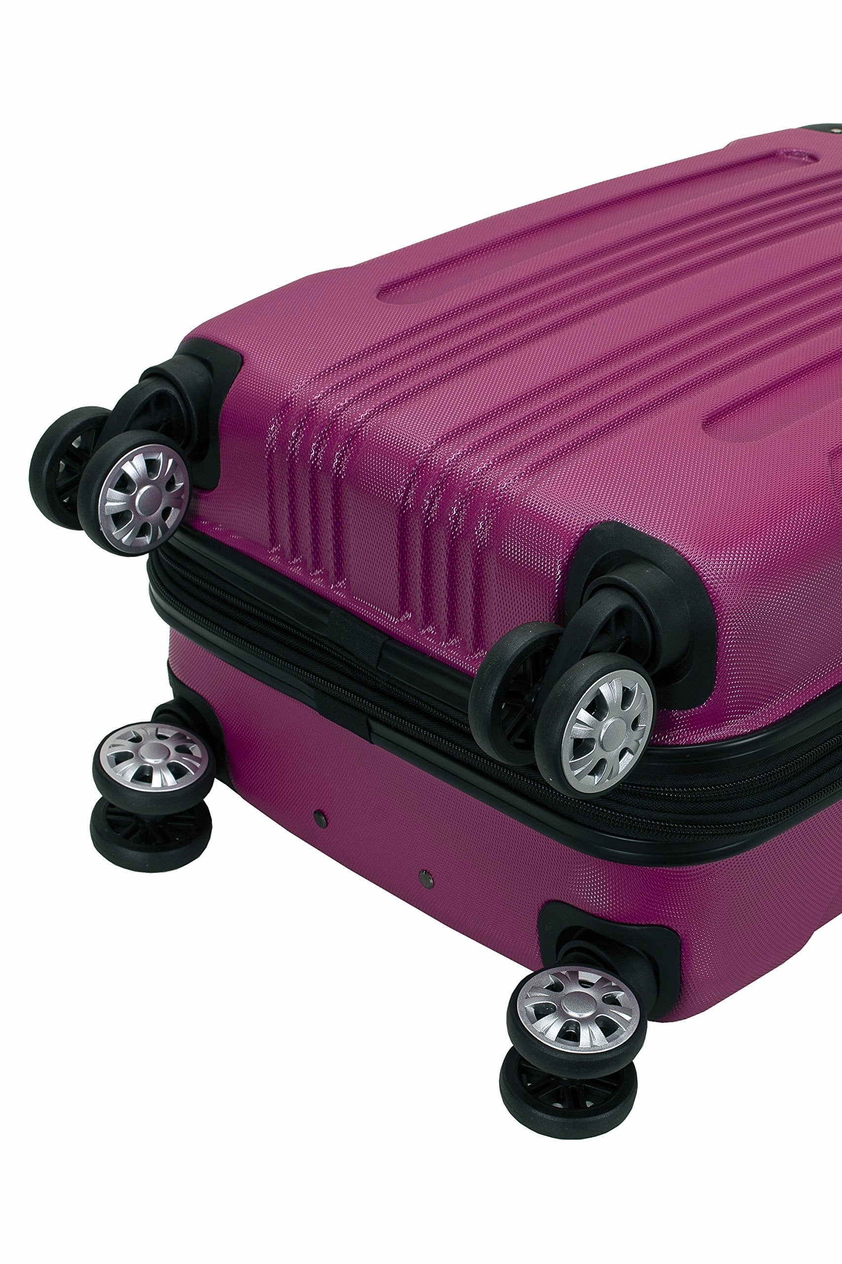 Rockland 20" Expandable Carry On, Spinner Luggage, Magenta
