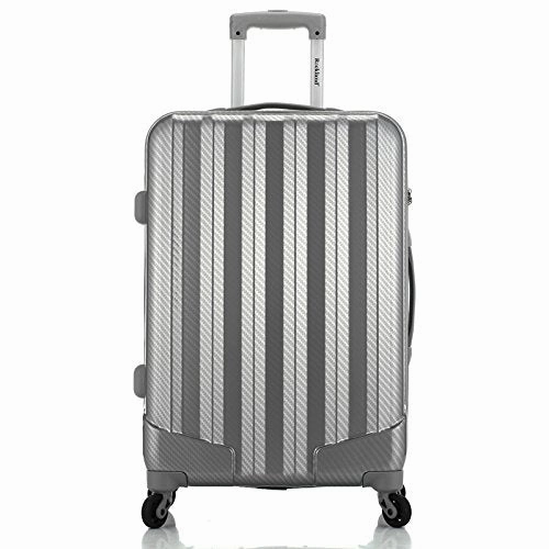 Rockland Barcelona 3 Polycarbonate/Abs 6 Pc. Travel Set And Luggage Cover, Silver