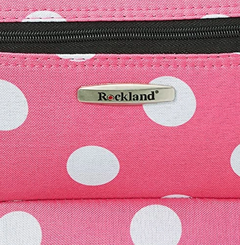 Rockland Fashion Softside Upright Luggage Set, Pink Dots, 2-Piece (14/19)