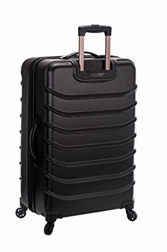 Rockland Speciale 20 Inch 28 Inch 2 Pc Expandable Abs Spinner Set, Black, One Size