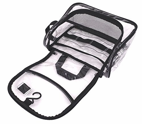 Rough Enough Vinyl Zippered Luggage Toiletry Carry Pouch Travel Cosmetic Makeup Bag Clear Bag
