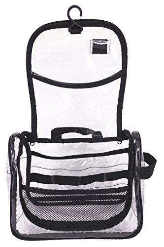 Rough Enough Vinyl Zippered Luggage Toiletry Carry Pouch Travel Cosmetic Makeup Bag Clear Bag