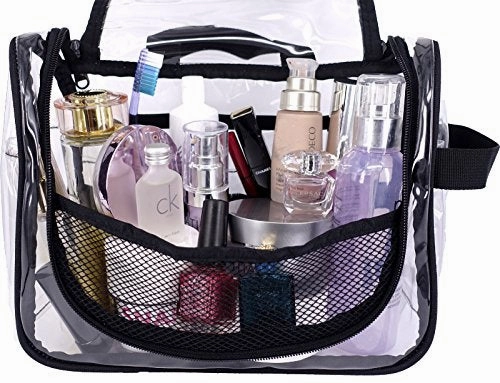 Rough Enough Vinyl Zippered Luggage Toiletry Carry Pouch Travel Cosmetic Makeup Bag Clear Bag