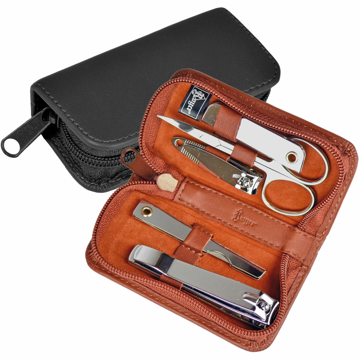 Royce Leather Executive Chrome Plated Mini Manicure Kit