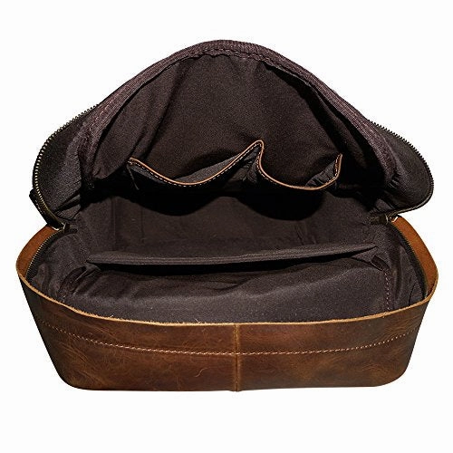 S-Zone Casual Crazy Horse Real Genuine Leather Backpack Fashion Bag Daypack