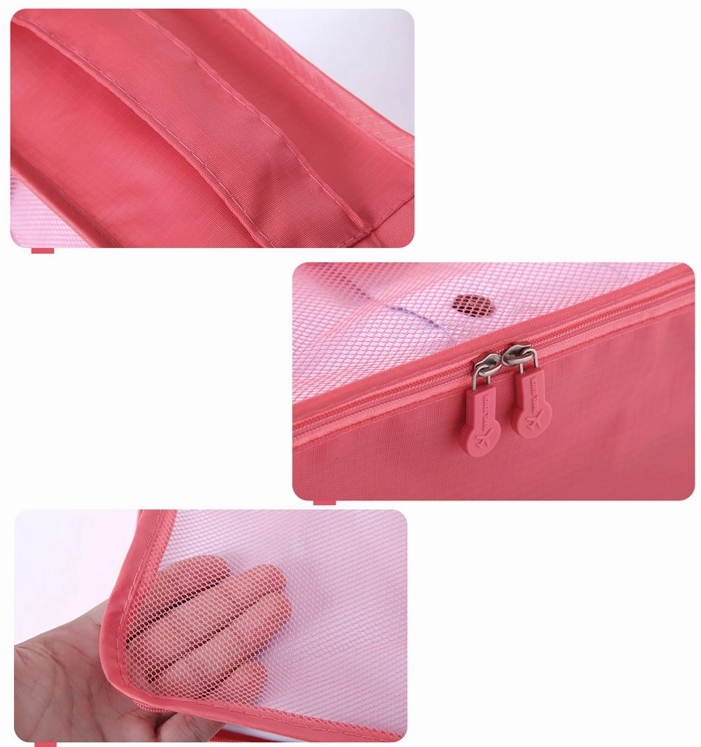 Sackorange 7 Set Travel Storage Bags Packing cubes Multi-functional Clothing Sorting Packages,Travel Packing Pouches,Luggage Organizer (Wine red)