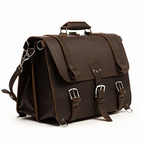 Saddleback Leather Classic Briefcase - The Original 100% Full Grain Leather Executive Briefcase Bag