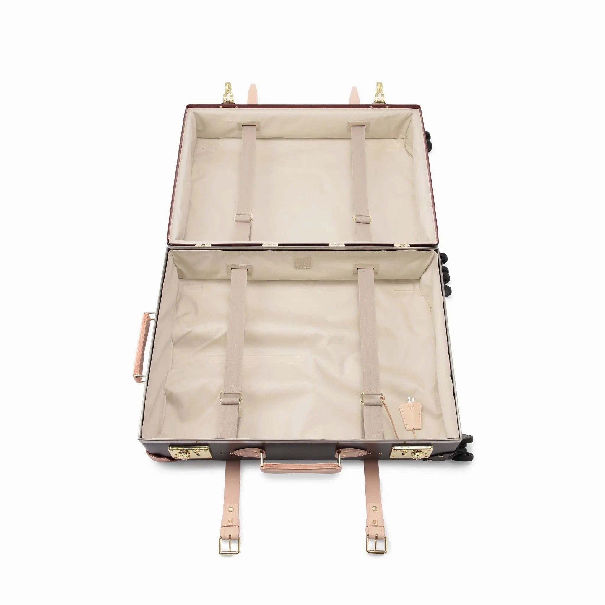 Safari  Large Check-In - 4 Wheels | Brown/Natural/Gold
