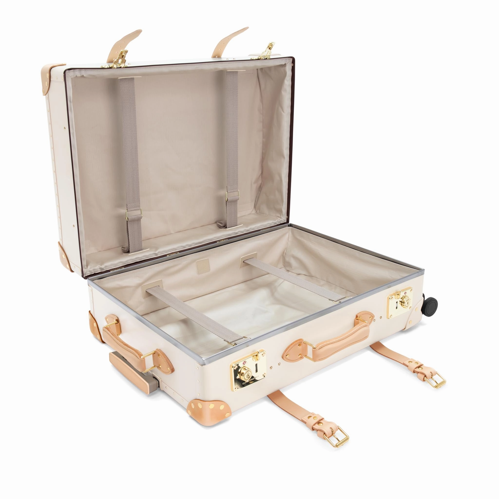 Safari  Large Check-In - 4 Wheels | Ivory/Natural/Gold