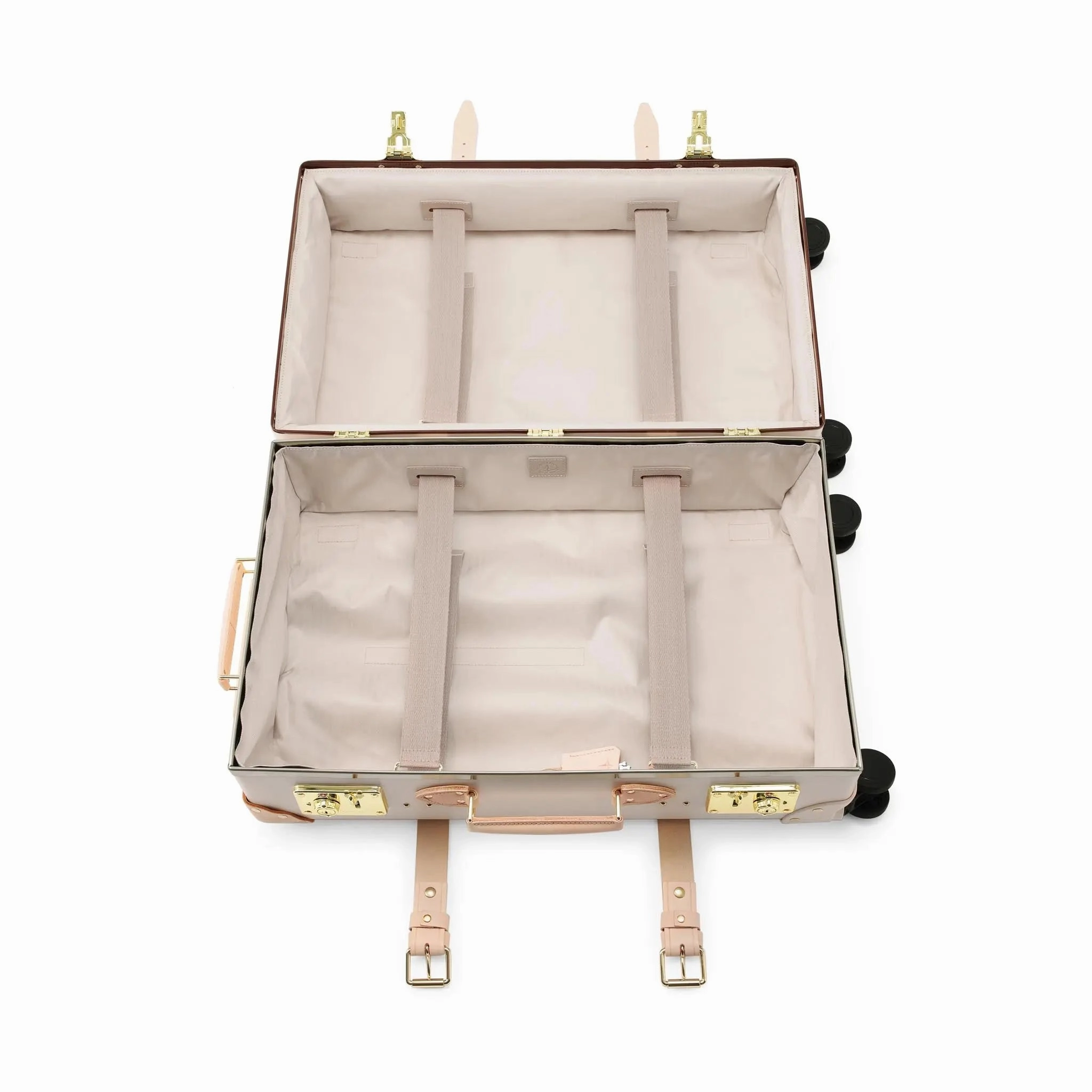 Safari  Medium Check-In - 4 Wheels | Ivory/Natural/Gold