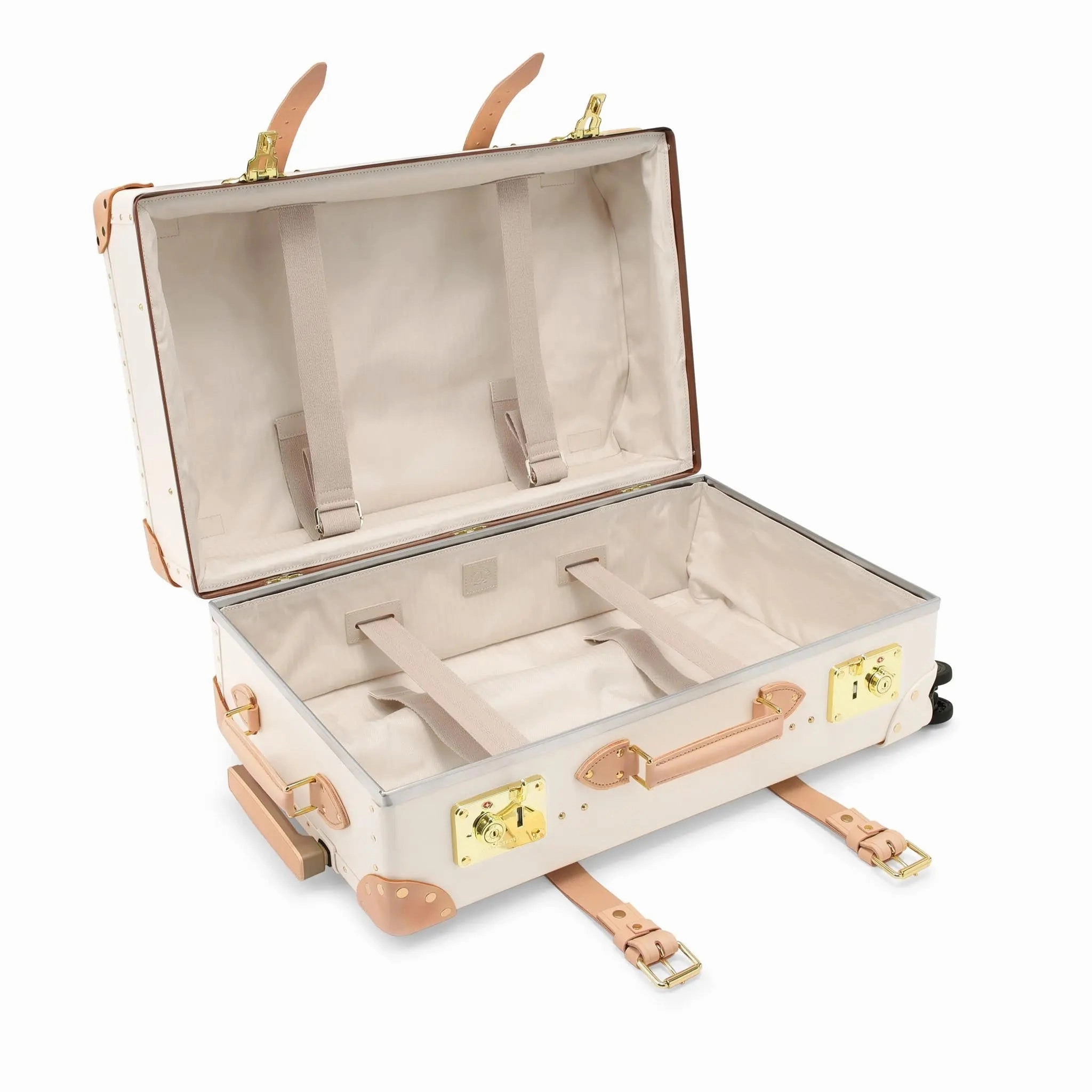 Safari  Medium Check-In - 4 Wheels | Ivory/Natural/Gold