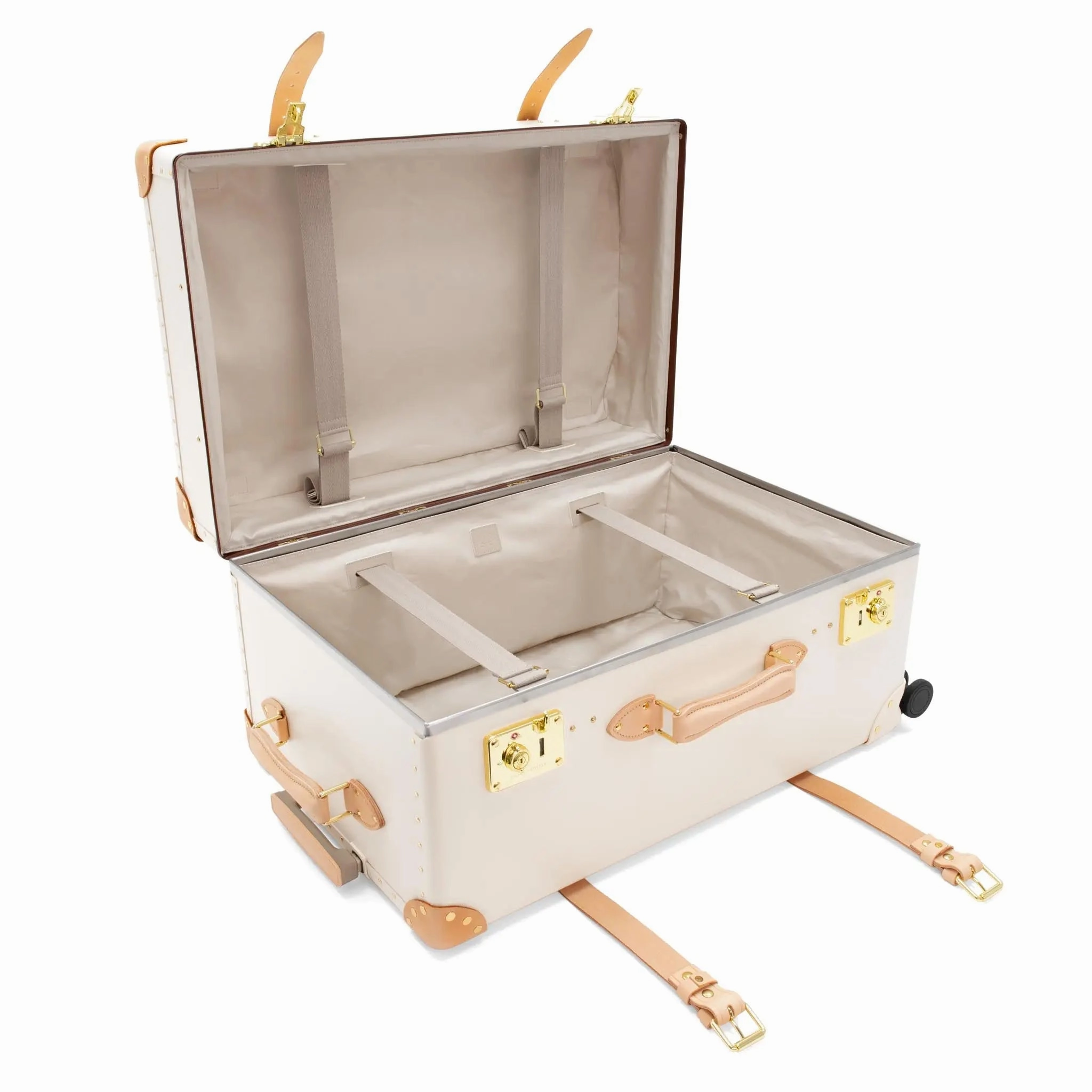 Safari  XL Trunk - 4 Wheels | Ivory/Natural/Gold