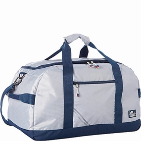 Sailorbags Silver Spinnaker Racer Duffel (Silver With Blue Trim)