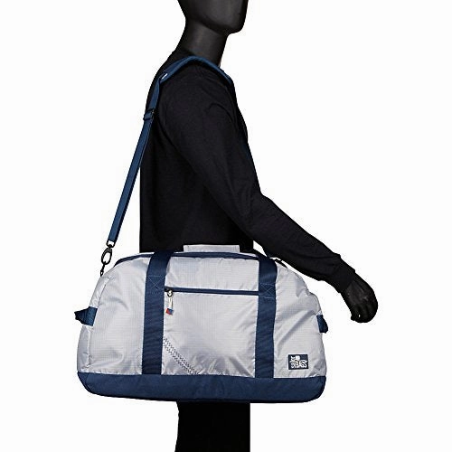 Sailorbags Silver Spinnaker Racer Duffel (Silver With Blue Trim)