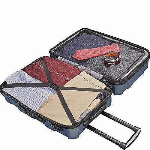 Samsonite 102691-2824 Centric 3pc Nested Hardside 20/24/28 Luggage Set - Teal Bundle w/Luggage Accessory Kit (10 Item)