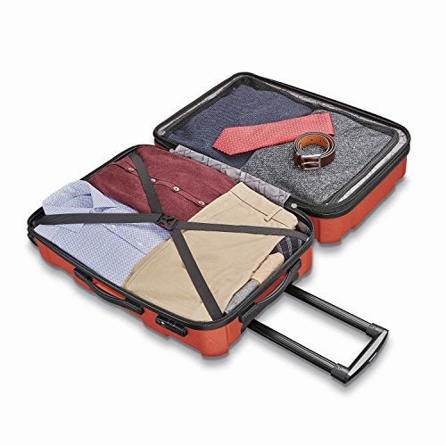 Samsonite Centric Expandable Hardside Carry On Luggage with Spinner Wheels, 20 Inch, Burnt Orange