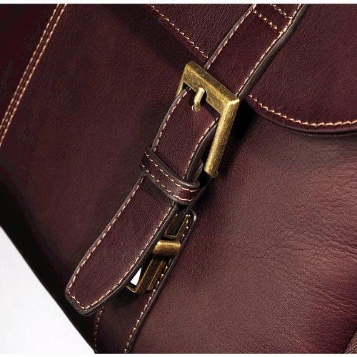 Samsonite Colombian Leather Flap-Over Messenger Bag, Brown, One Size