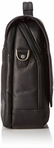 Samsonite Colombian Leather Flapover Briefcase Black