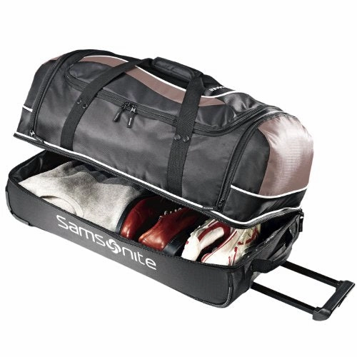 Samsonite Drop Bottom Wheeled Duffel 32, Black/Grey, One Size