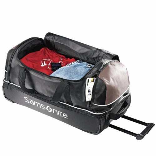 Samsonite Drop Bottom Wheeled Duffel 32, Black/Grey, One Size
