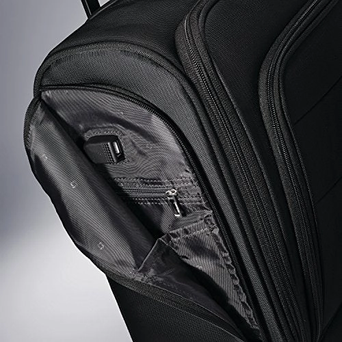 Samsonite Flexis Underseat Carry On Luggage With Spinner Wheels, Jet Black