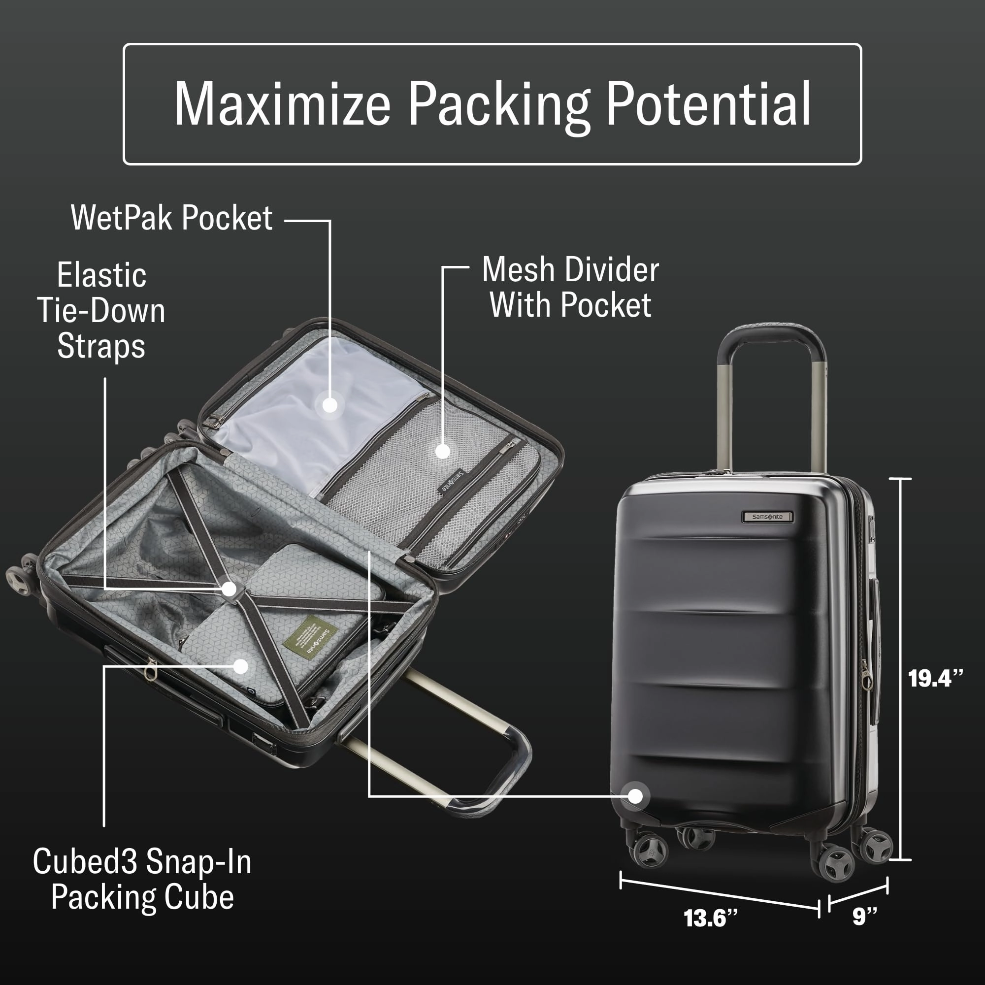 Samsonite Octiv 22" Carry On Hardside Spinner