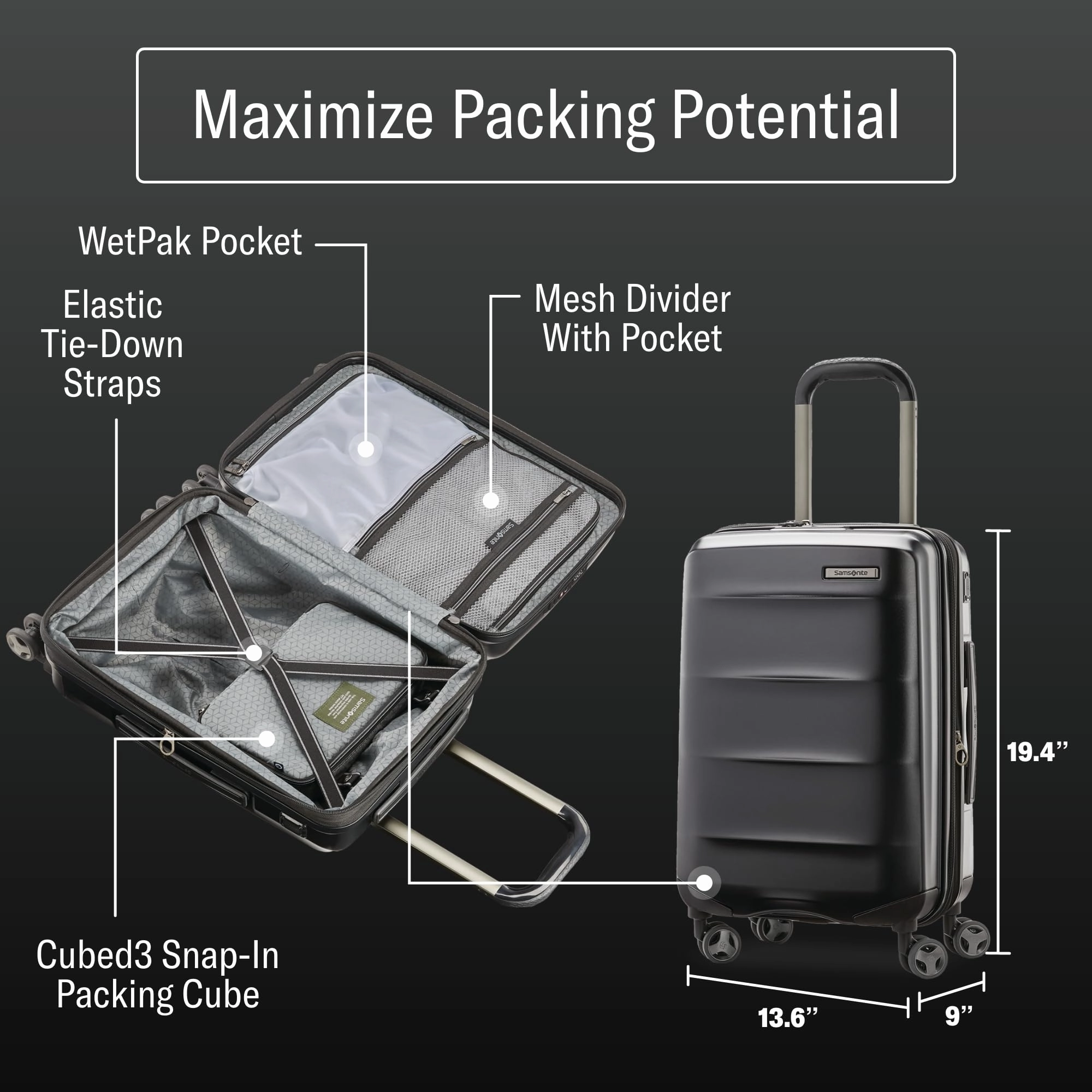 Samsonite Octiv 22" Carry On Hardside Spinner