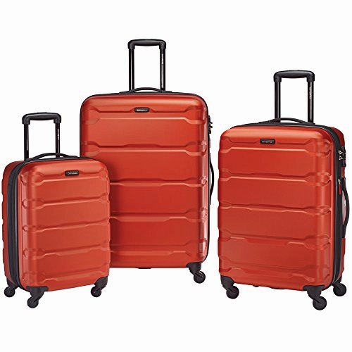 Samsonite Omni Hardside Luggage Nested Spinner Set - Burnt Orange W/Travel Kit