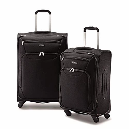 Samsonite StackIt 2 Piece Softside Spinner Carry On Luggage Set Black 20 Inch