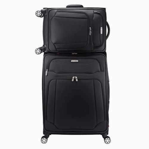 Samsonite StackIt 2-Piece Softside Spinner Luggage Set (Black)