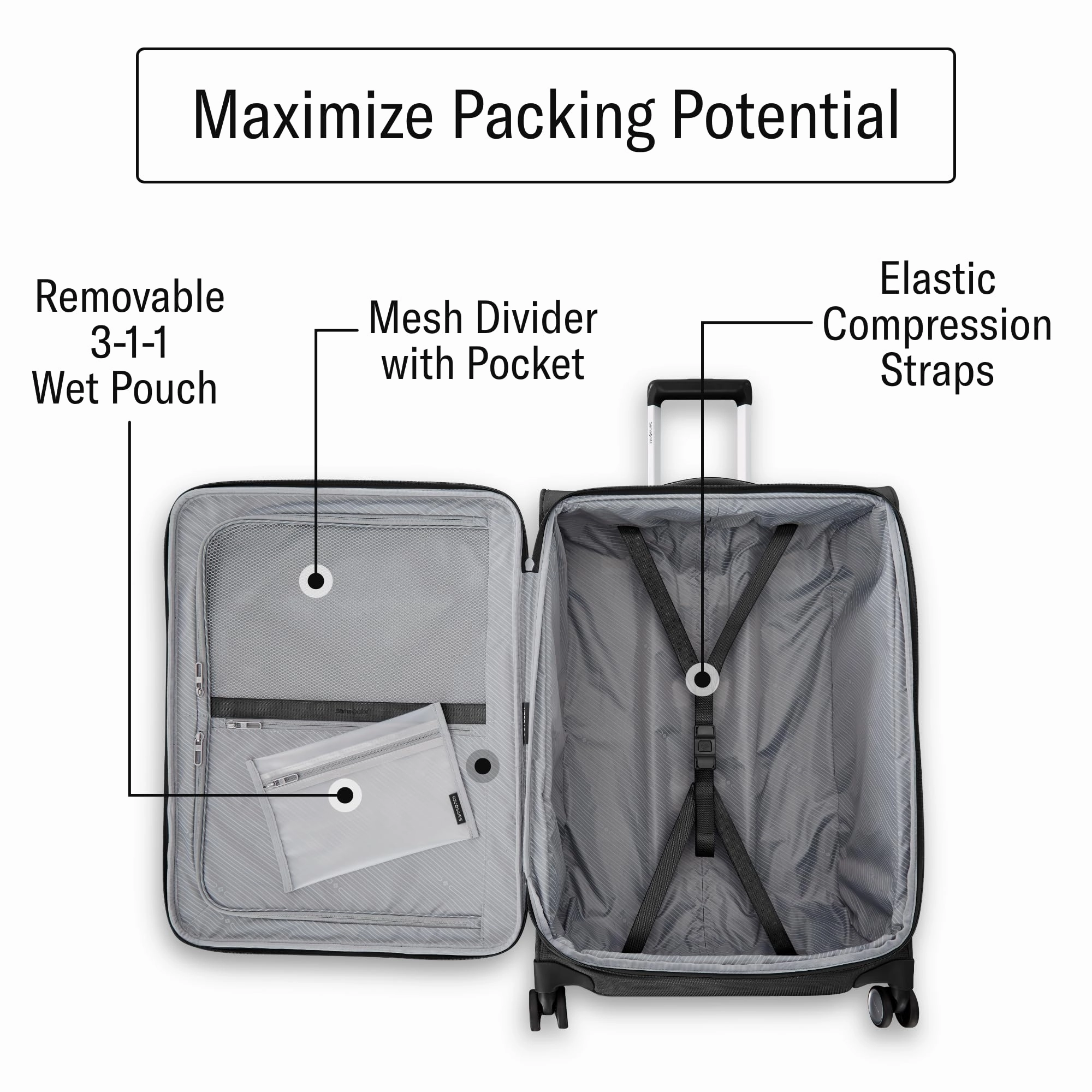 Samsonite UpLIFT Carry-On 20-Inch Lightweight Softside Expandable Spinner